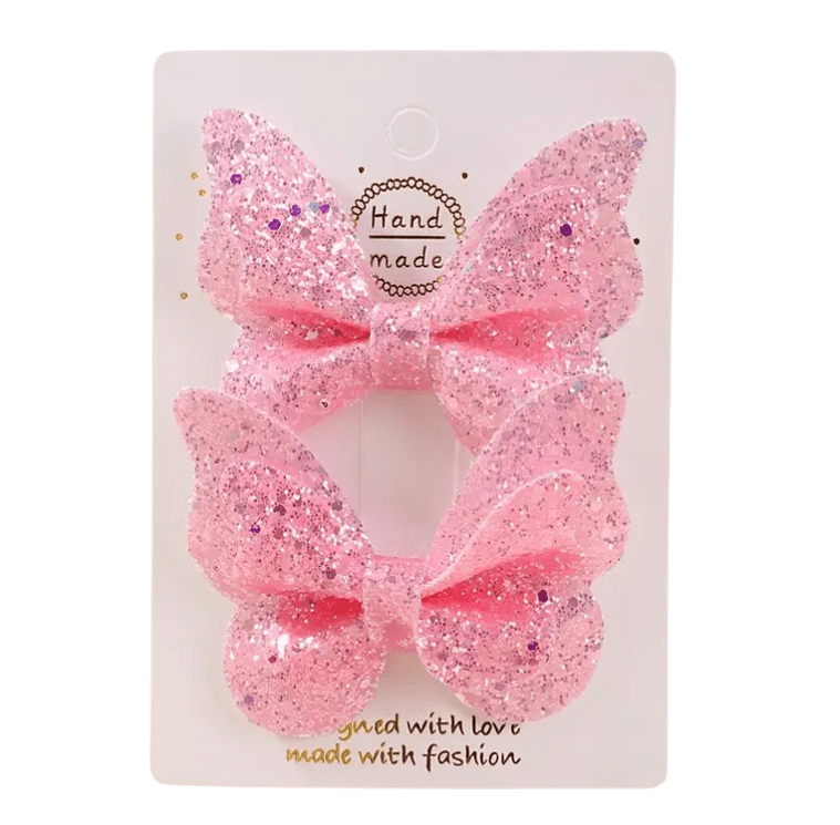 Glitter Vlinder Haarspeldjes - Div kleuren - Set van 2 Stuks - Medase