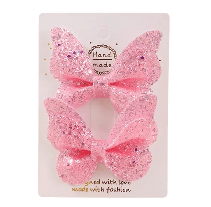 Glitter Vlinder Haarspeldjes - Div kleuren - Set van 2 Stuks - Medase