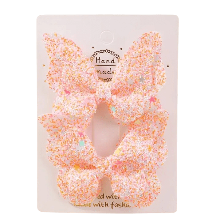 Glitter Vlinder Haarspeldjes - Div kleuren - Set van 2 Stuks - Medase