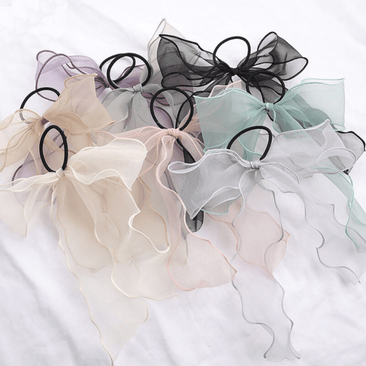 Haar elastiek organza strik - Div kleuren - Medase