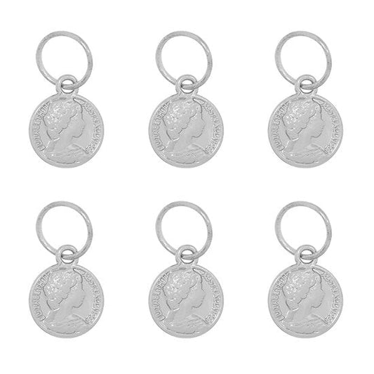 Haar Piercings coins - Zilver - Medase