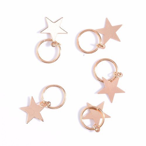 Haar Piercings ster goud - Medase