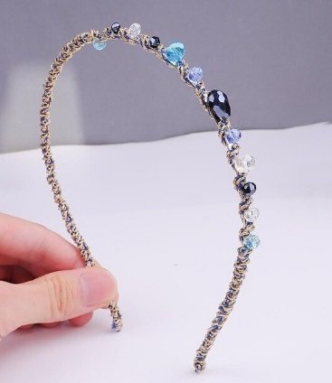 Haarband Gold wire - Blue - Medase