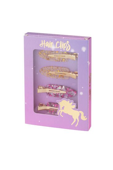 Haarclips set cadeau doosje - Roze/Goud - Medase