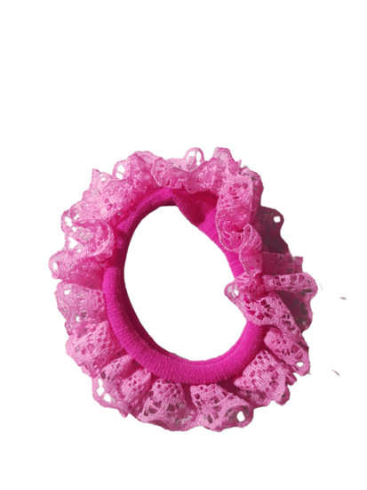 Haarelastiek kant - Roze - Medase