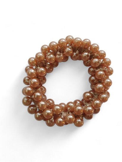 Haarelastiek pearls - Brons - Medase