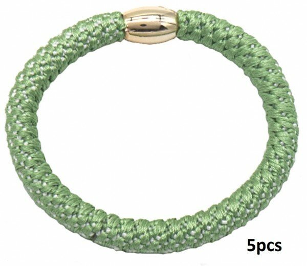 Haarelastieken set/5 - Groen - Medase