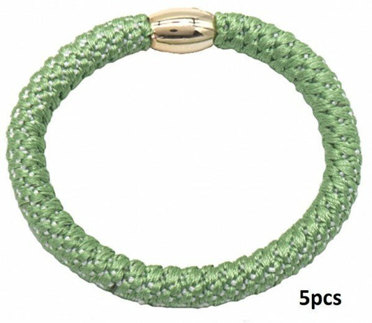 Haarelastieken set/5 - Groen - Medase