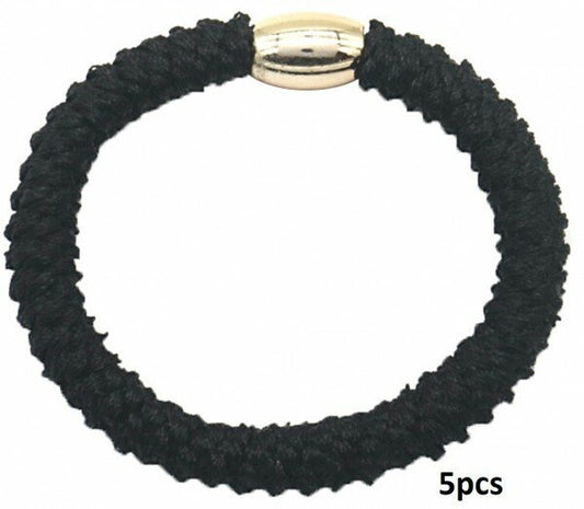 Haarelastieken set/5 - Zwart - Medase