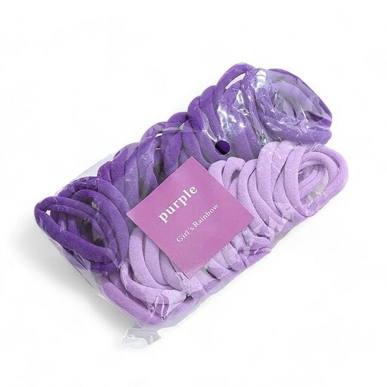 Haarelastieken set/50 - Paars - Medase