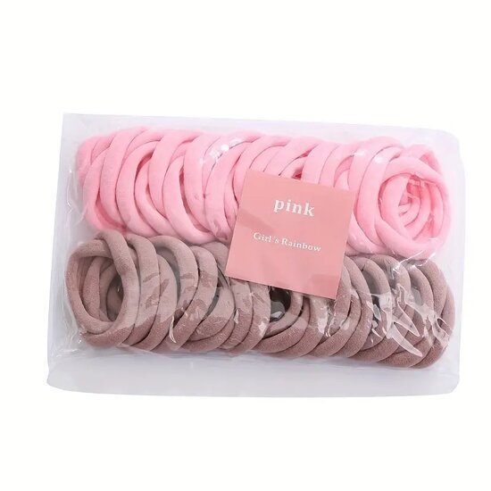 Haarelastieken set/50 - Roze - Medase
