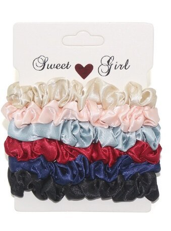 Haarelastieken/scrunchie set 6 stuks - Verschillende kleuren - Medase