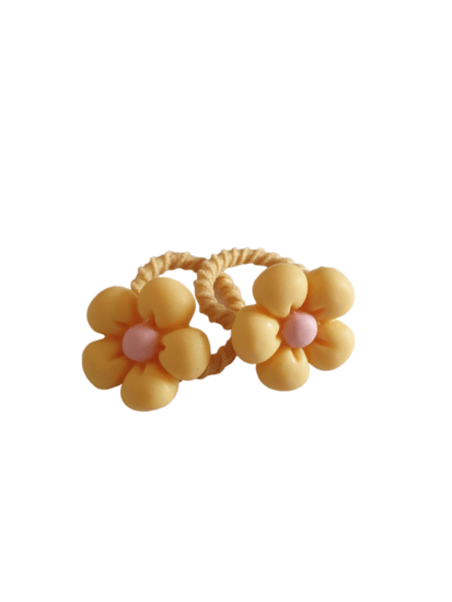 Haarelastiekjes flower - Geel - Medase
