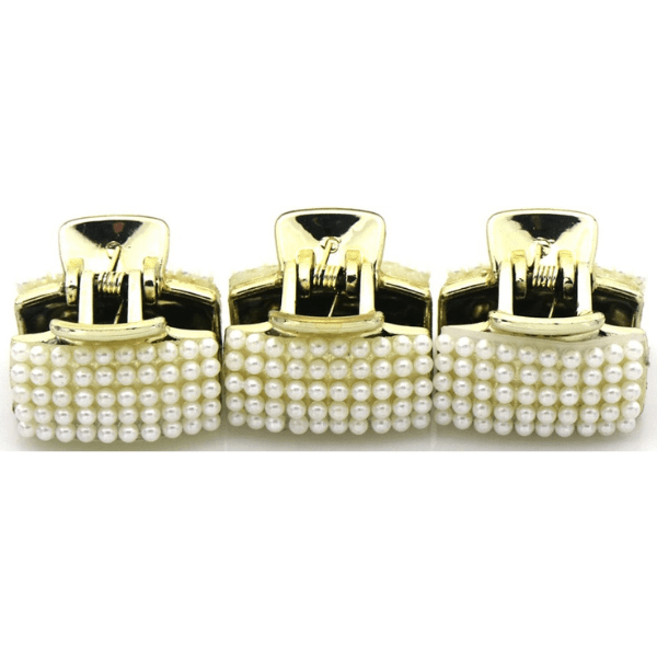 Haarklem Parels Set - 3 Mini Klemmen met Pareltjes - Medase