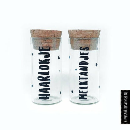 Haarlokje en Melktandjes buisjes in cadeauverpakking - Medase