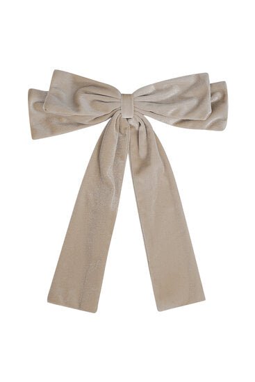 Haarspeld long bow velvet - Beige - Medase