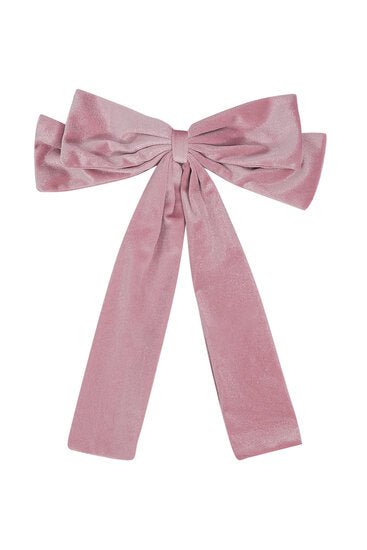 Haarspeld long bow velvet - Roze - Medase