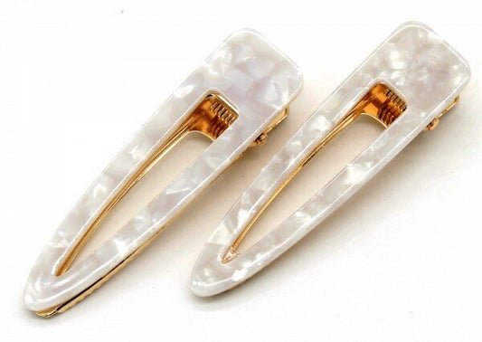 Haarspeld parelmoer wit set/2 - Medase