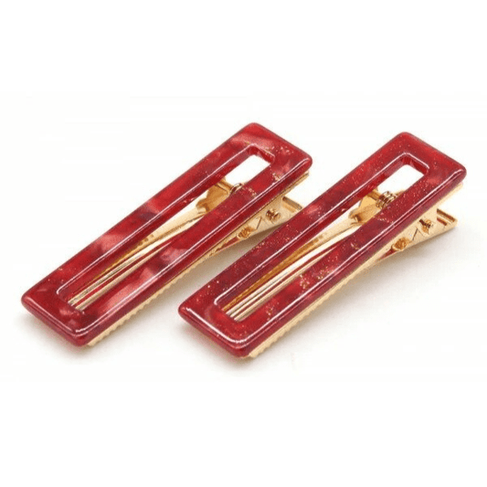 Haarspelden rood/goud - Medase