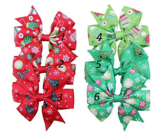 Haarspeldjes met kerst strik - Medase