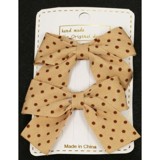 Haarspeldjes strik stip set/2 - Beige - Medase