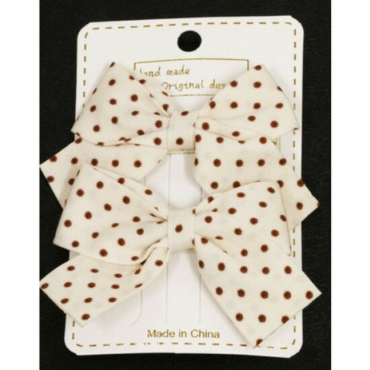 Haarspeldjes strik stip set/2 - Creme - Medase