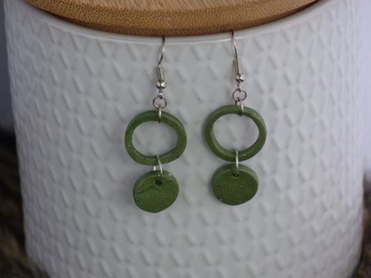 Handmade oorbellen - Designer green - Medase