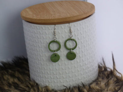 Handmade oorbellen - Designer green - Medase