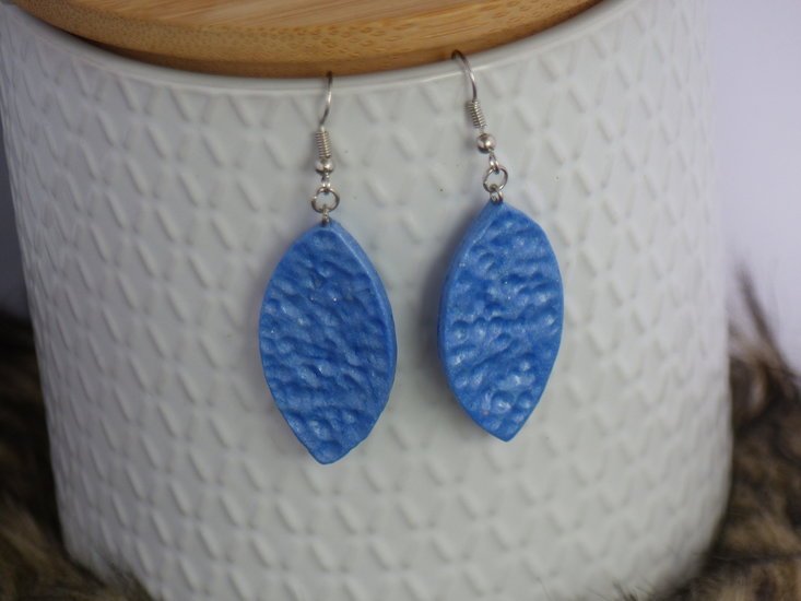 Handmade ovalen oorbellen - Blue magic - Medase