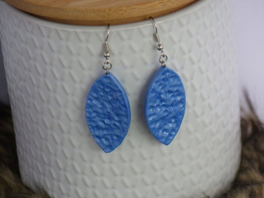 Handmade ovalen oorbellen - Blue magic - Medase