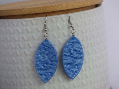Handmade ovalen oorbellen - Blue magic - Medase