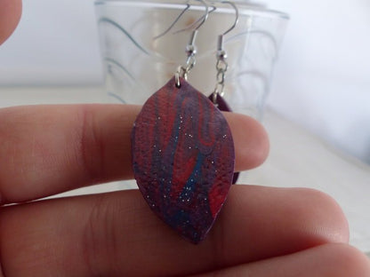 Handmade ovalen oorbellen - Multicolor - Medase