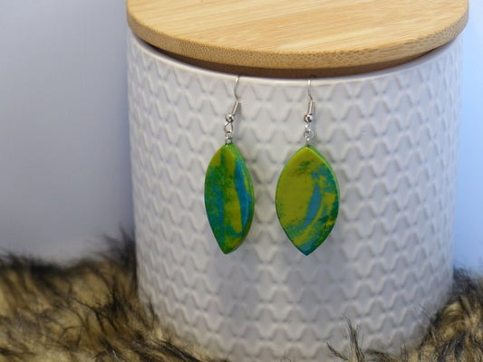 Handmade ovalen oorbellen - Tropical mix - Medase