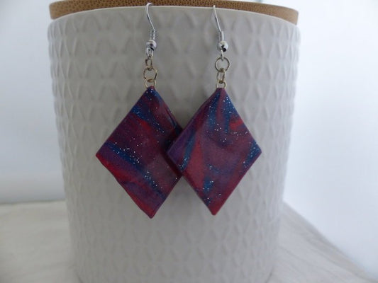Handmade wiebertjes oorbellen - multicolor - Medase