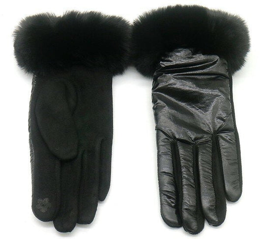 Handschoenen metalic - Zwart - Medase