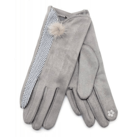 Handschoenen pompon - Grijs - Medase