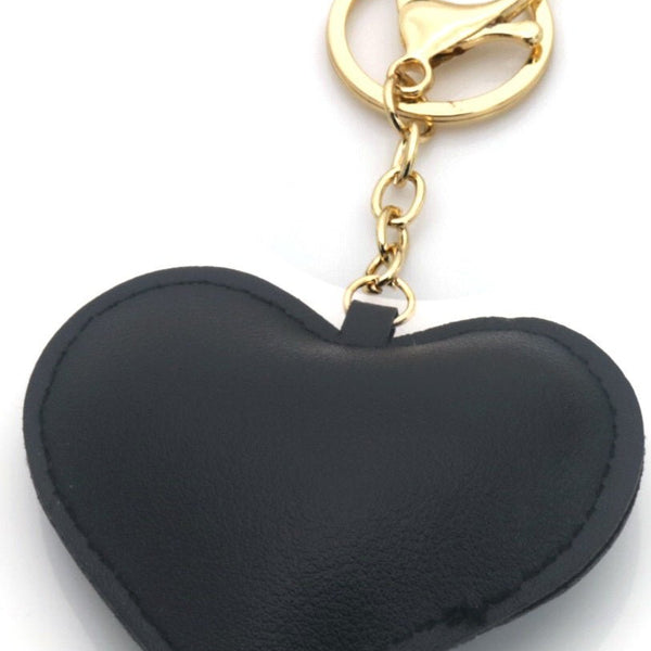 Hart Sleutelhanger Kunstleer - Tas Hanger met Ring - Div kleuren - Medase