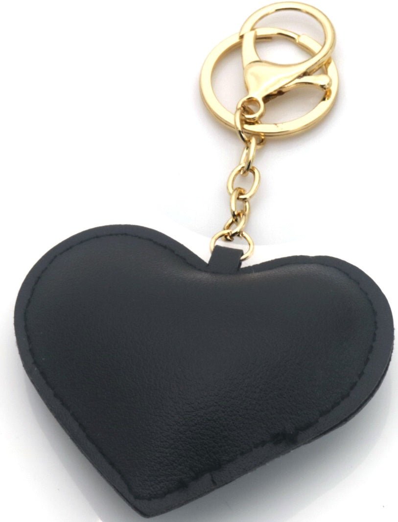 Hart Sleutelhanger Kunstleer - Tas Hanger met Ring - Div kleuren - Medase