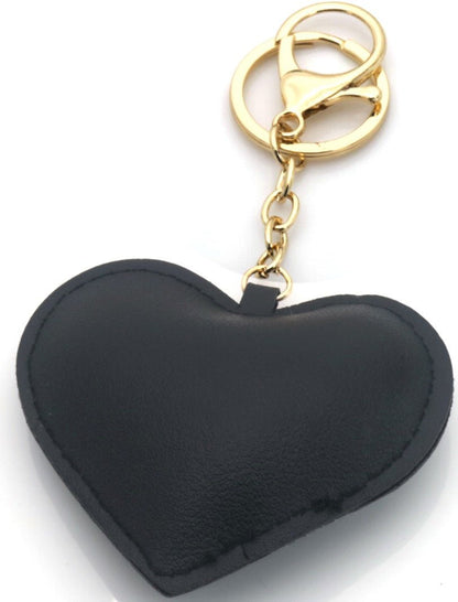 Hart Sleutelhanger Kunstleer - Tas Hanger met Ring - Div kleuren - Medase