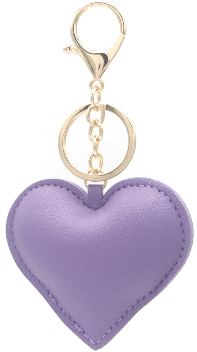 Hart Sleutelhanger Kunstleer - Tas Hanger met Ring - Div kleuren - Medase