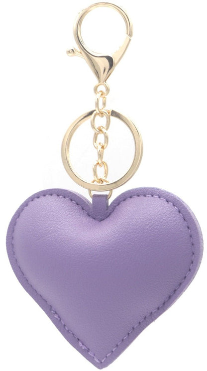 Hart Sleutelhanger Kunstleer - Tas Hanger met Ring - Div kleuren - Medase