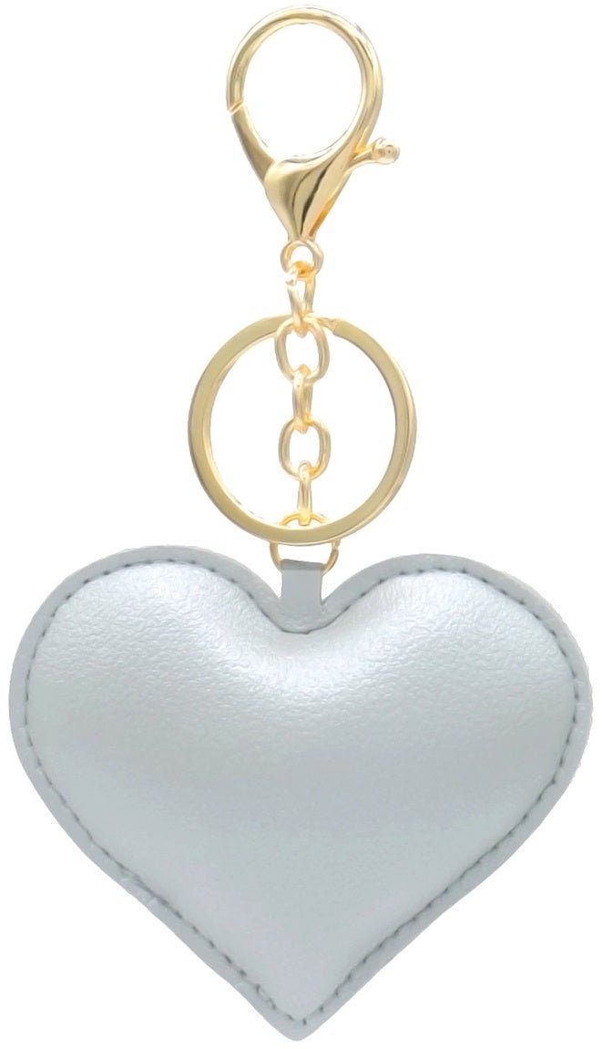 Hart Sleutelhanger Kunstleer - Tas Hanger met Ring - Div kleuren - Medase