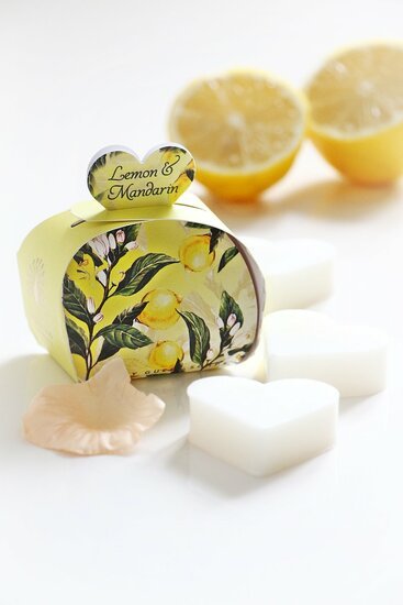 Hartjesvormige zeep 3 stuks van 20 gram - Lemon & Mandarin - Medase