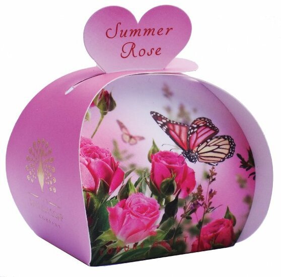 Hartjesvormige zeep 3 stuks van 20 gram - Summer Rose - Medase