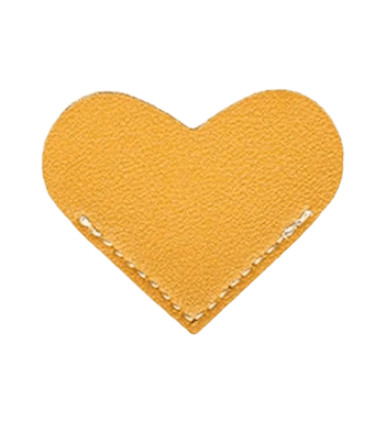 Hartvormige Hoek Boekenlegger Kunstleer - 5x6cm - Medase