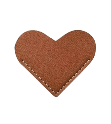 Hartvormige Hoek Boekenlegger Kunstleer - 5x6cm - Medase