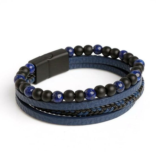Heren armband magneet suiting - Blauw - Medase