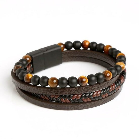 Heren armband magneet suiting - Bruin - Medase