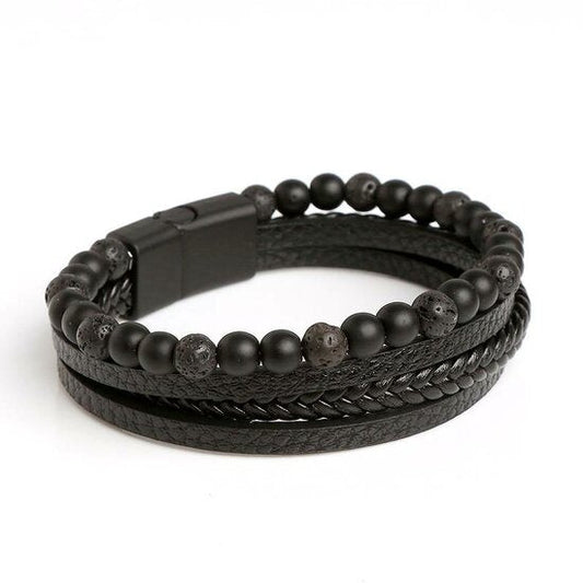 Heren armband magneet suiting - Zwart - Medase