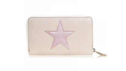 Hippe grote Portemonnee star - beige - Medase